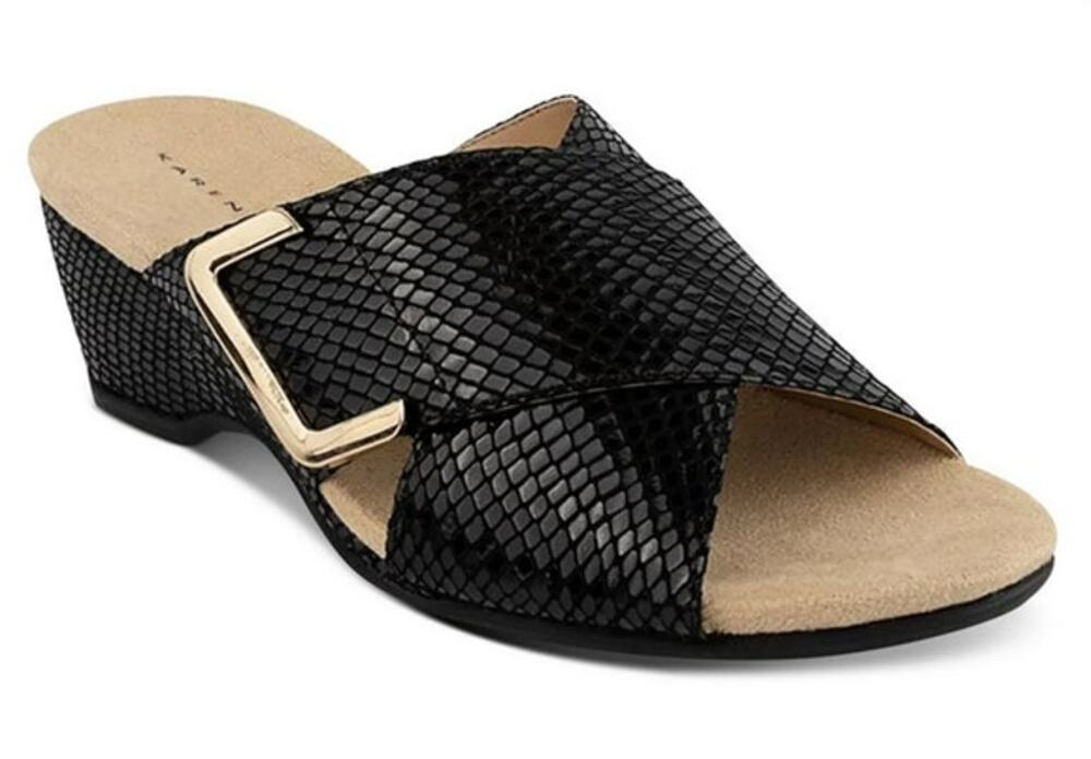 KAREN SCOTT Womens NEW Elzaa Slip On Open-Toe Wedge Sandals | Size 9